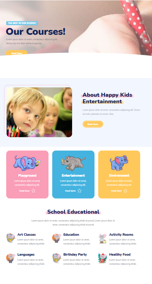 KidsM4 Theme Private School