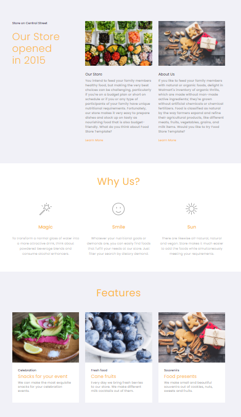 Food Store Template - ShopAMP